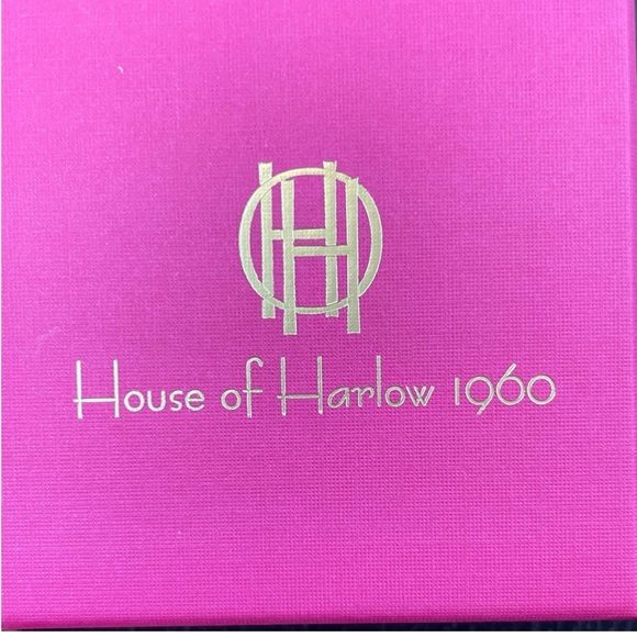 NWT 💖 HOUSE OF HARLOW 1960 Silver Tone Double Puffy Hollow Hearts Earrings - Picture 6 of 7